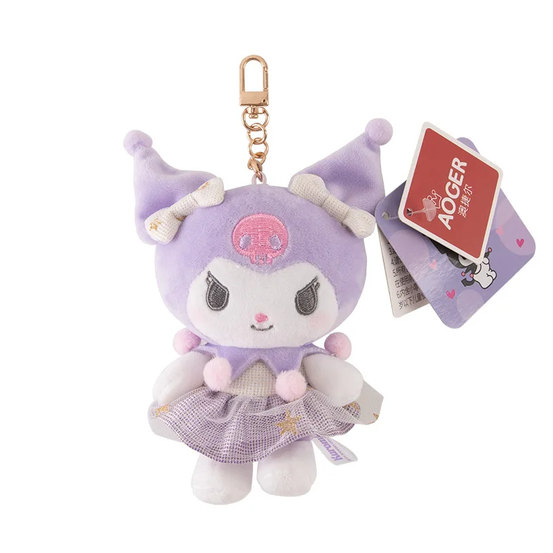 

Sanrio белое золото Kuromi My Melody Hellokitty Cinnamoroll плюшевый кулон школьная сумка рюкзак мягкие брелки автомобиль плюшевый кулон