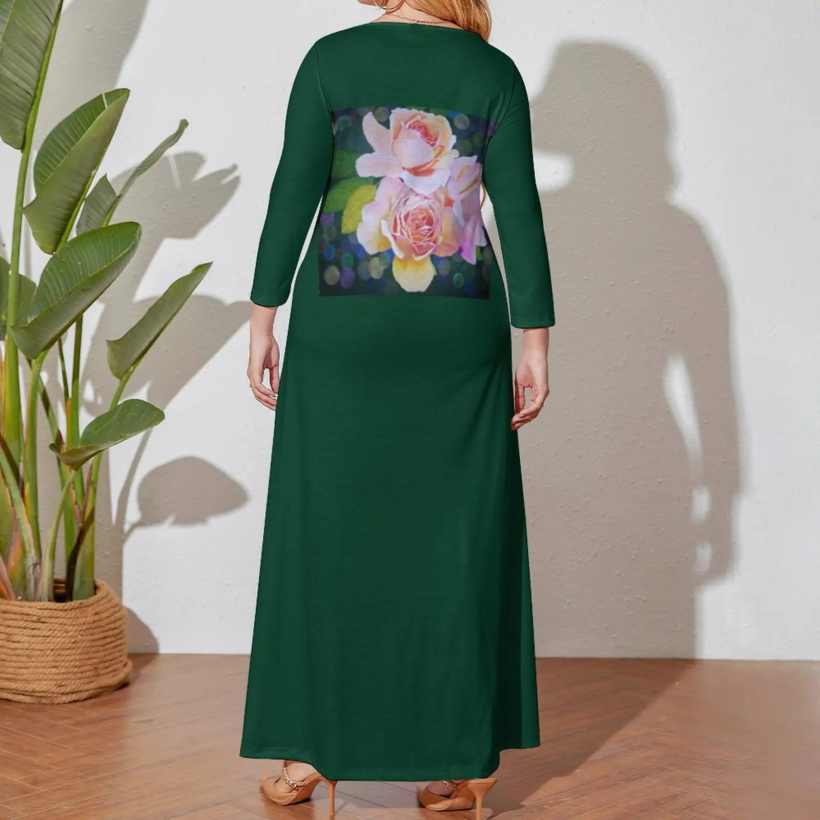 Bokeh de Grace-Robe de Bal à Manches sulfpour Femme, Jolies Roses, Vêtement d'Été, 2024