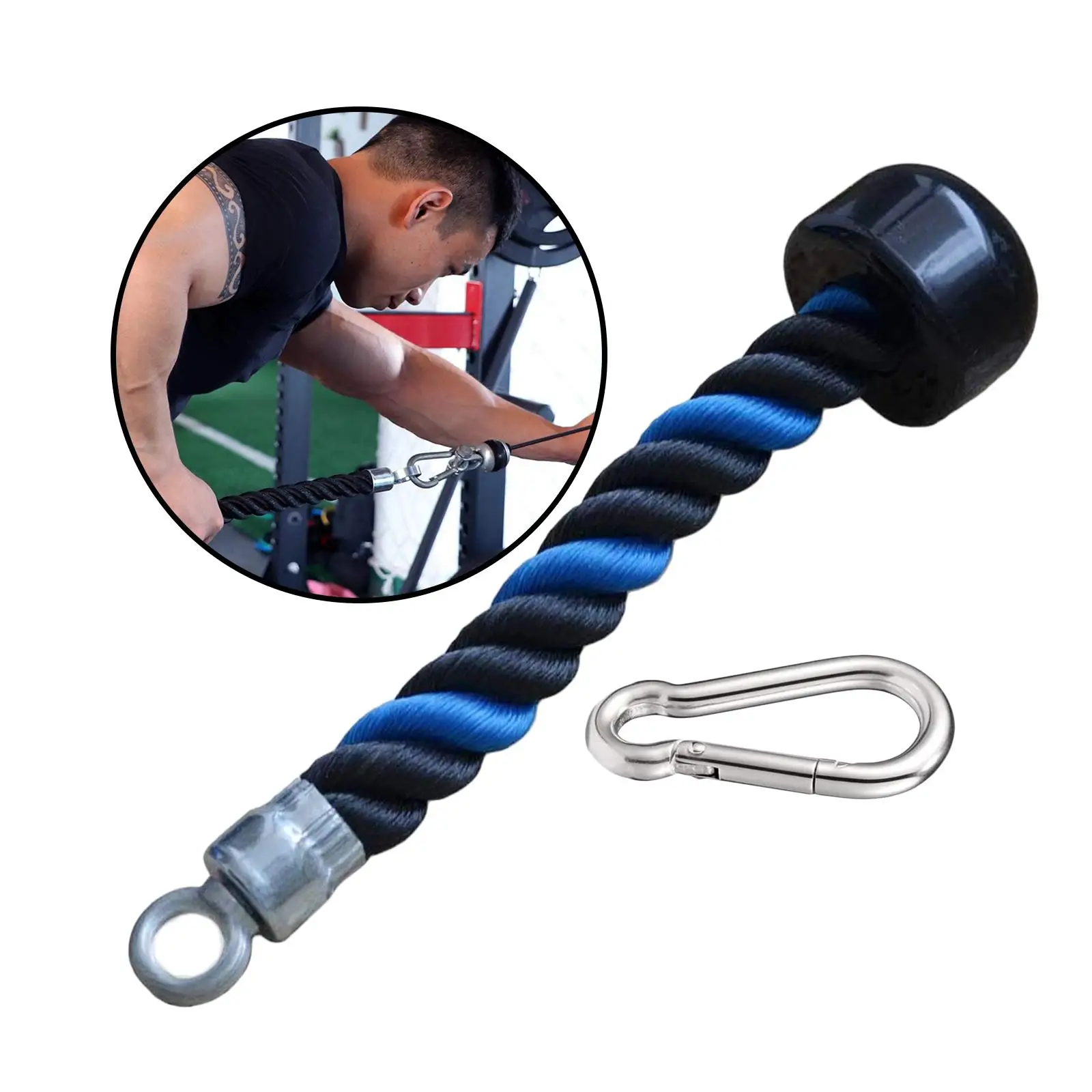 Triceps Rope Single Grip Pulley Cable Attachment Pull Down LAT Handle Accessories Grip Strength Exerciser Back Arm Muscle Builde