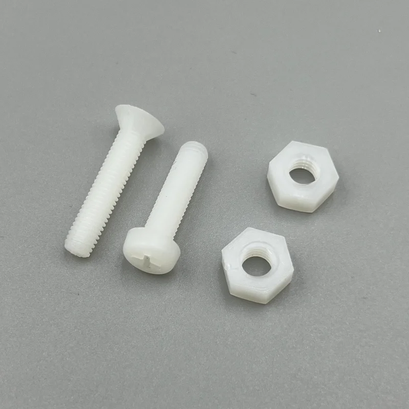 Imagem -05 - Phillips Nylon Escareado Parafuso de Cabeça Chata Nut Washer Grupo Parafuso Transversal Redondo Parafuso Isolado de Plástico Branco 1275 Pcs M2m3m4m5m6