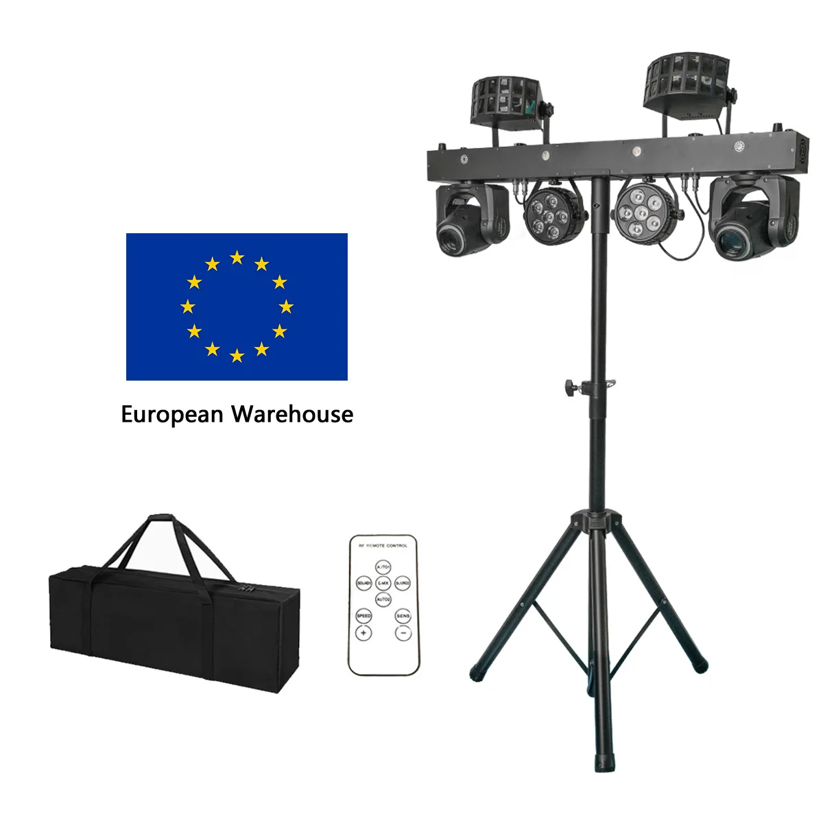 LED 2 Butterfly 2 Beam 2 Strobe Integriertes Licht, DMX512 & Fernbedienung, Mobile Halterung, DJ Disco Bühnenlicht für Live Bar KTV
