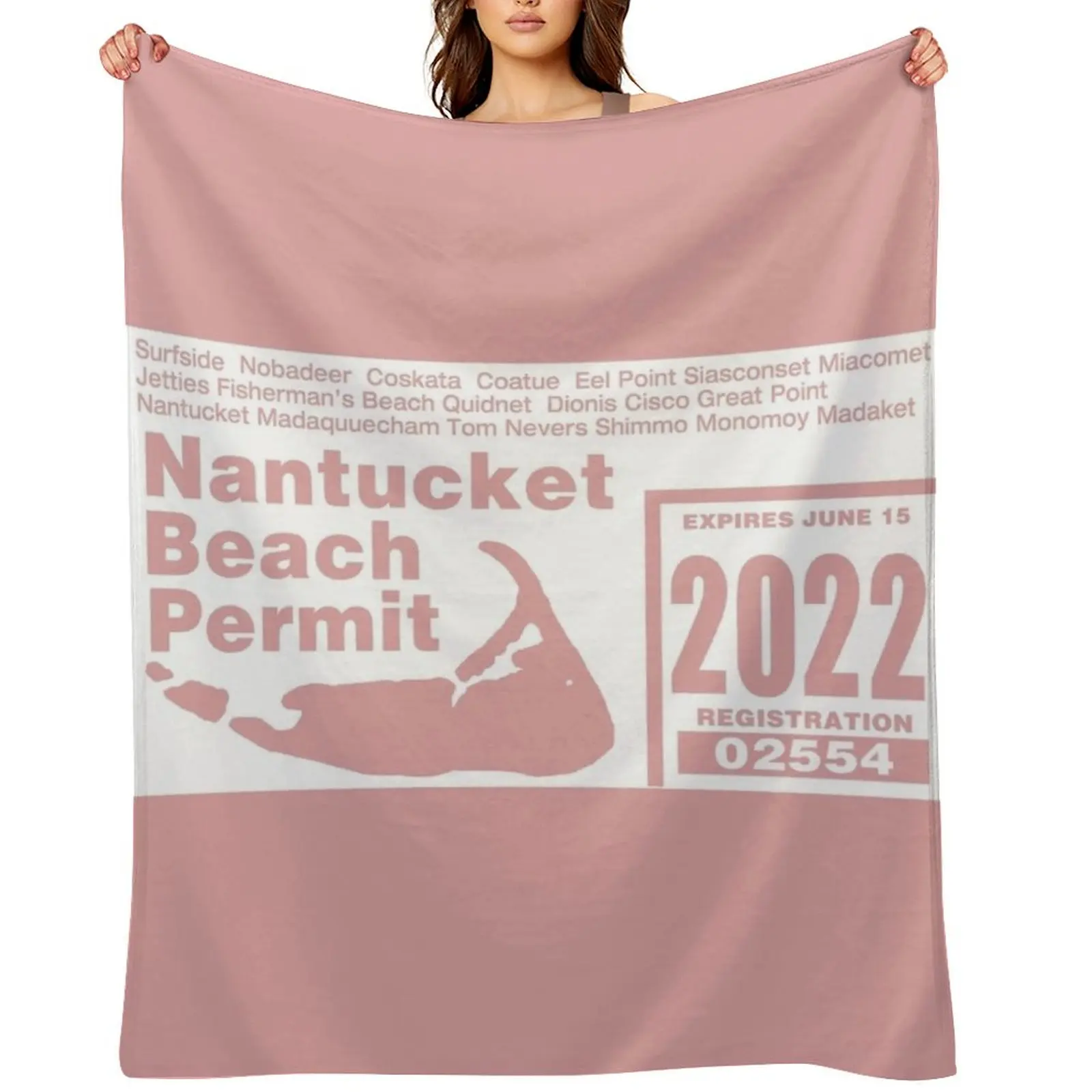 

Nantucket off road permit 2022 Throw Blanket Plaid on the sofa Furry Weighted Blankets For Bed Blankets