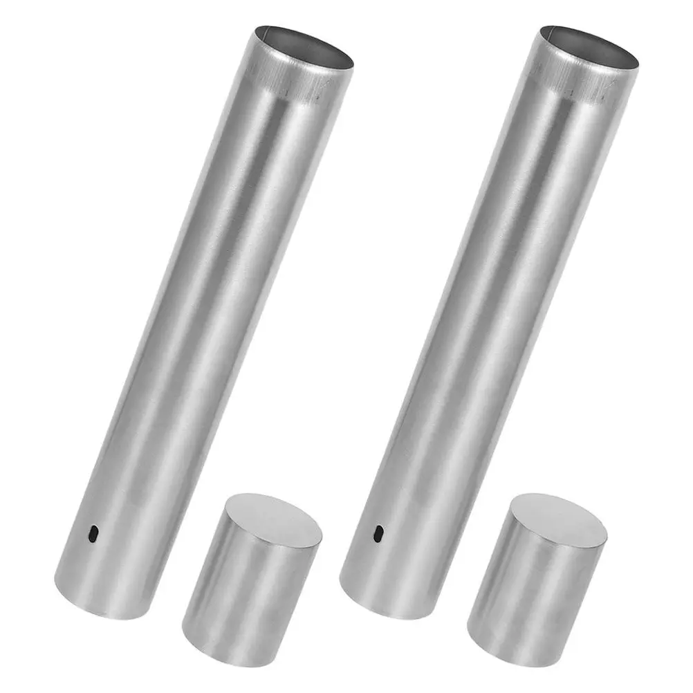 

2Pcs Document Storage Cylinder Metal - Protective Certificate Tube for Diploma Scroll Papers Fireproof Travel Friendly Holder