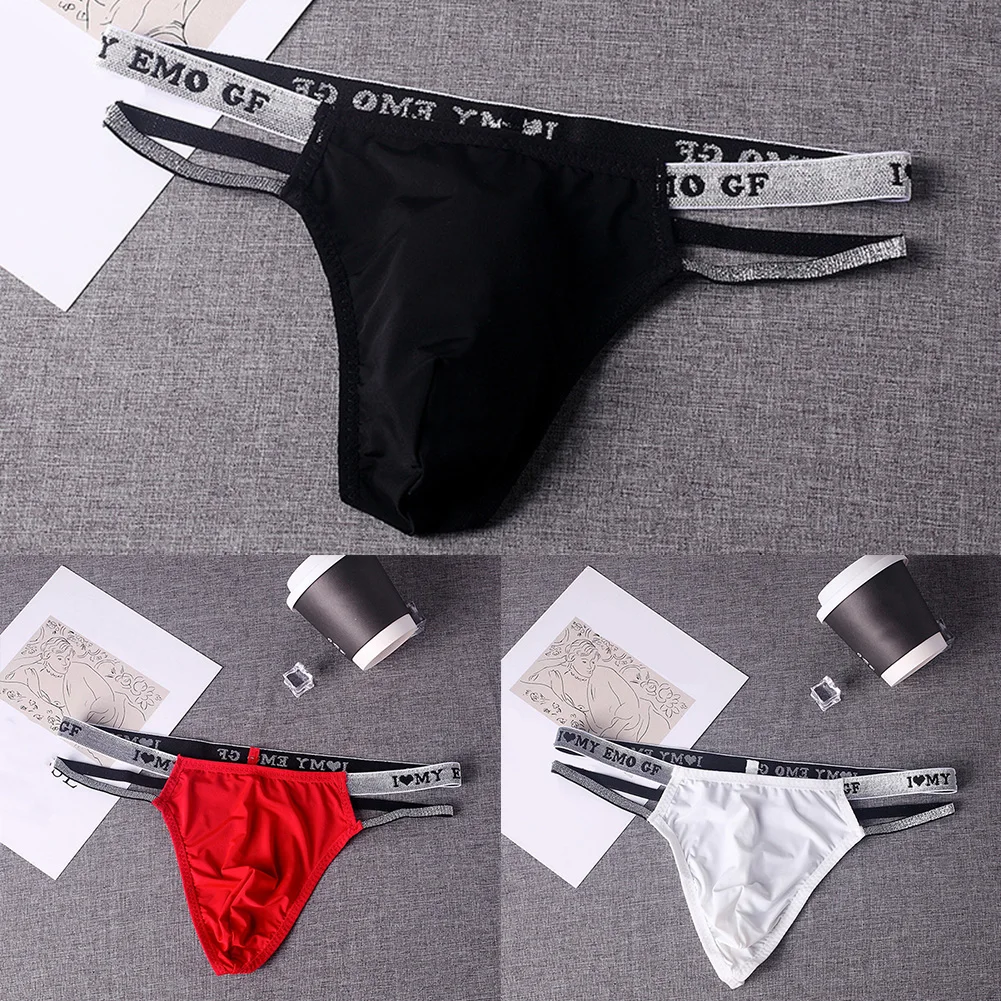 

Mens Jock Strap Elastic Underwear Sexy Briefs Low Waist Lingerie Gay Sissy Bulge Pouch Panties Male Breathable Underpants