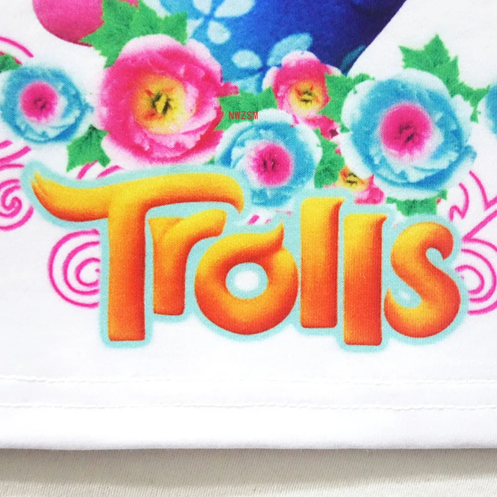 Thời Trang Quần Áo Trẻ Em Bé Gái Anime Troll Áo Thun + Váy 2 Chiếc Sinh Nhật Trang Phục Mùa Hè Hoạt Hình Nữ Tay Ngắn Trang Phục