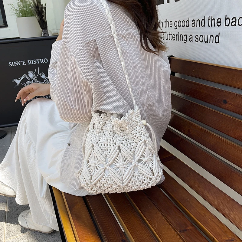 Tas Bahu Kecil Tenun Sisi Kiri - Women'S Raffia Bags ulasan dan harga