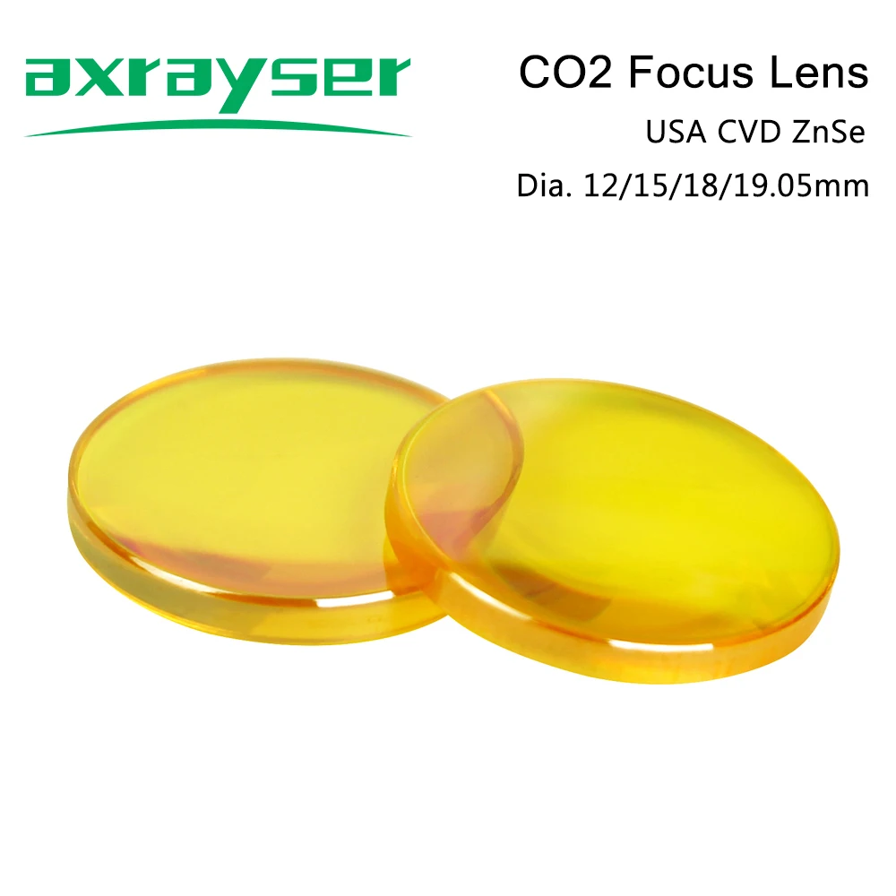 Co2レーザーフォーカスレンズ,機械切断および彫刻用,cvd znse,直径18mm,19.05mm,20mm