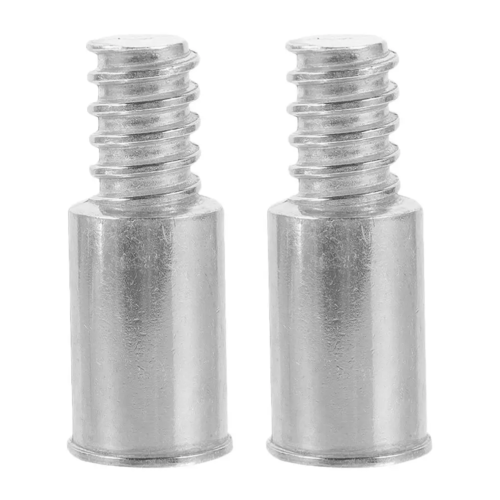 

2Pcs Aluminum Alloy Threaded Head 25mm Diameter Silver Connector Broom Handle Extension Pole Accessories Durable Home Use