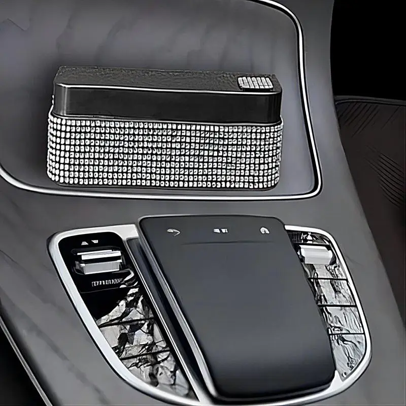 Car Change Holder Rhinestones Automobile Change Sorter Car Interior Accessories Portable Change Storage Container For Most