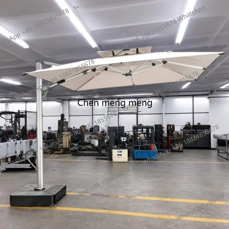 

Коммерческий 360 ° Вращающийся алюминиевый зонт со светодиодной подсветкой для ресторанов