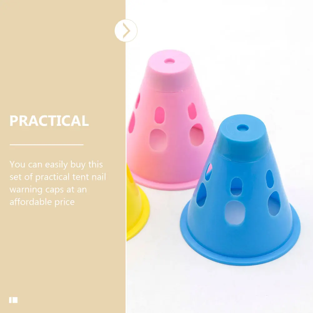 

2pcs Tent Nail Warning Caps Camping Accessories Portable Mini Lanterns PE Protection Child Safety Supplies Nail Cover