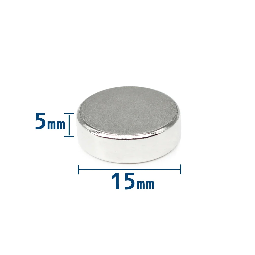 5/10/20PCS 15x5mm Circular Super Strong Neodymium Magnets Powerful N35 Fridge Magnet 15*5mm Fishing Magnet Magnetic Sheet