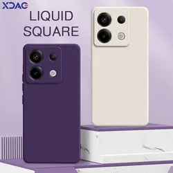 Custodia quadrata in Silicone liquido per Xiaomi POCO X6 Pro 5G 360 Cover posteriore morbida protettiva POCOX6 X6Pro antiurto Shield Armor