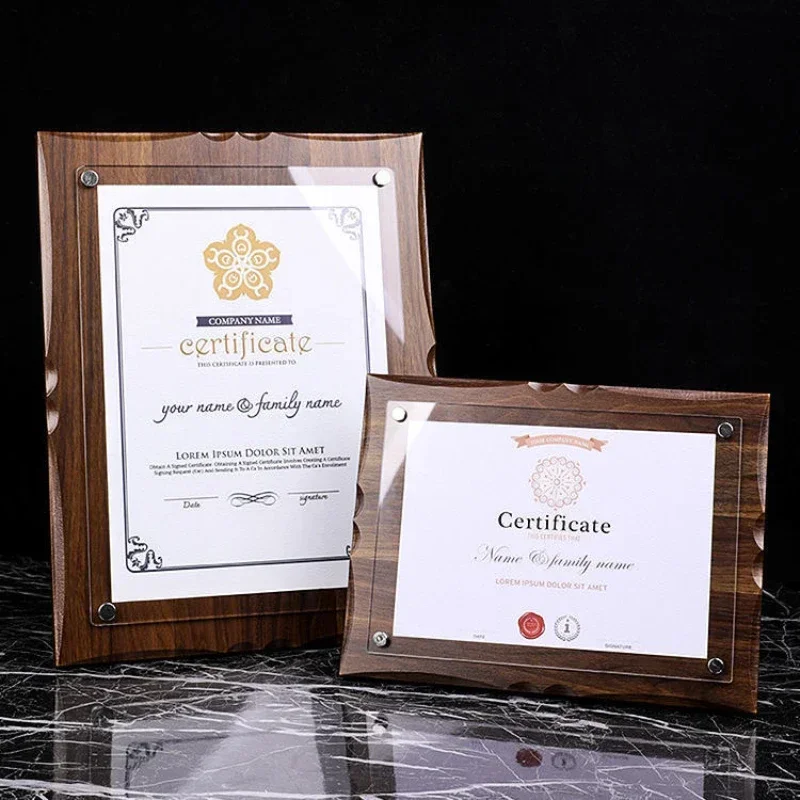 Boîte de certificat d'honneur A4, montage de médaille d'autorisation, certificat de licence A3, suspension murale A4