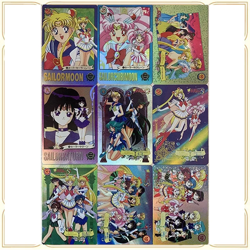 9pc/set Anime Goddess Story DIY ACG Chibiusa Tsukino Usagi Sexy Wife Card Boy Play Toys Collectible Card Christmas Birthday Gift