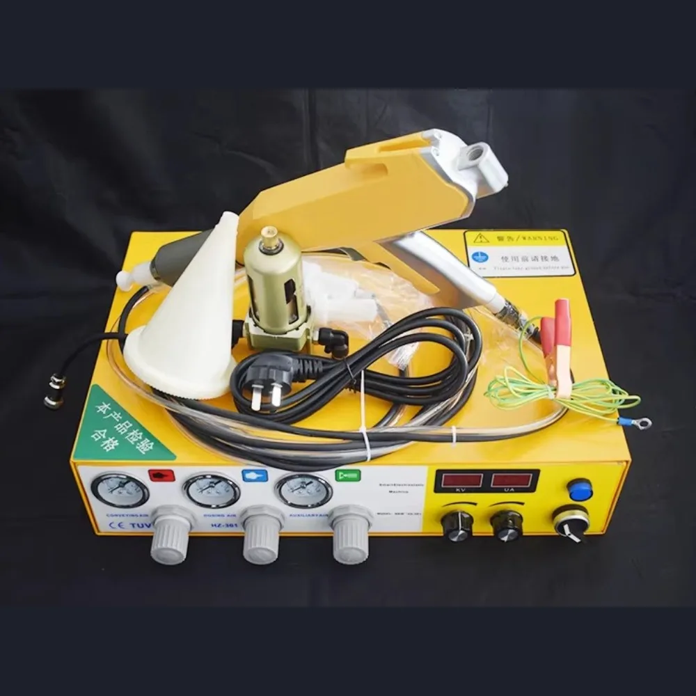 220V Digital Electrostatic Powder Coating Machine w/ Manual Spray High Precision Spraying Equipment for Metal Surface Treatment