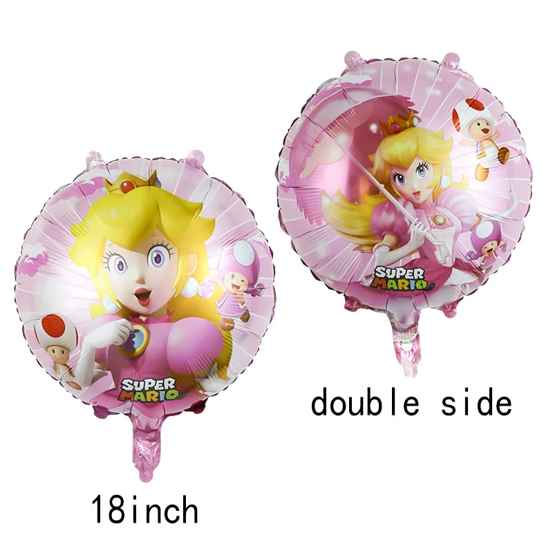 Hot Super Mario Bros Foil Balloon Luigi Figure Balloons Princess Peach Ballon Party Decorative beautiful Ballons Photo Birthday