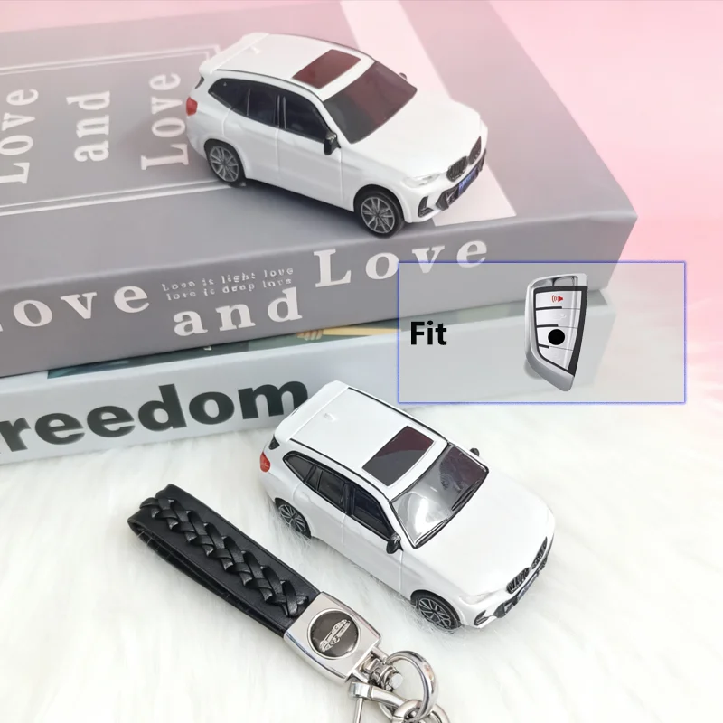 

ABS Car Model Key Case for BMW X3 for 1 3 5 Series F15 F16 E53 E70 E39 F10 F30 G30 2023 Car Key Cover Fob Keychain Accessories