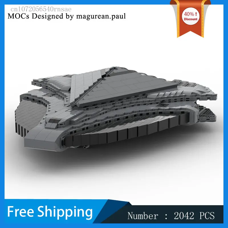 MOC Building Block Spaceship Bomber Troop Carrier Cruiser Frigate Corvette Destroyer Model DIY Bricks Christmas Birthday Present