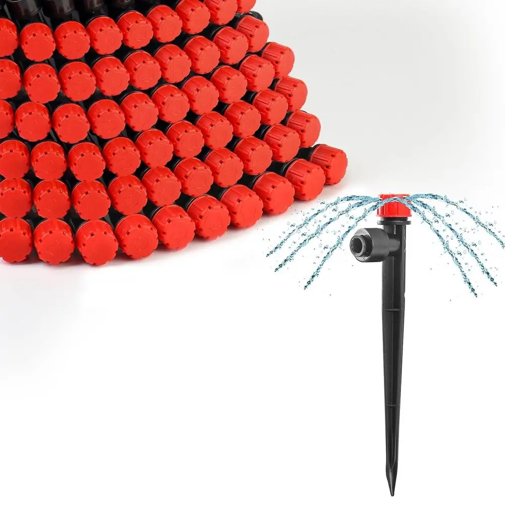 

60 шт. быстродействующих капельных эмиттеров или капельных эмиттеров для ирригации 1/4 дюйма с регулируемым поворотом на 360 градусов и фиксацией нажатием ° Капельницы-распылители Stream на 6 дюймов St