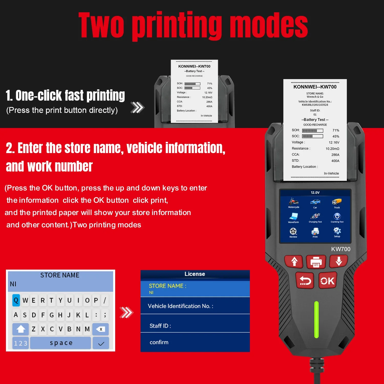 Konnwei KW700 12V-2…