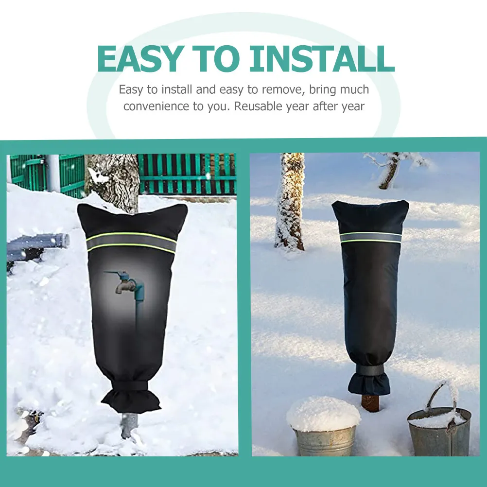 2Pcs Winter Outdoor Faucet Protective Covers Anti-Freeze Tap Protectors Waterproof Freeze Resistant for Garden