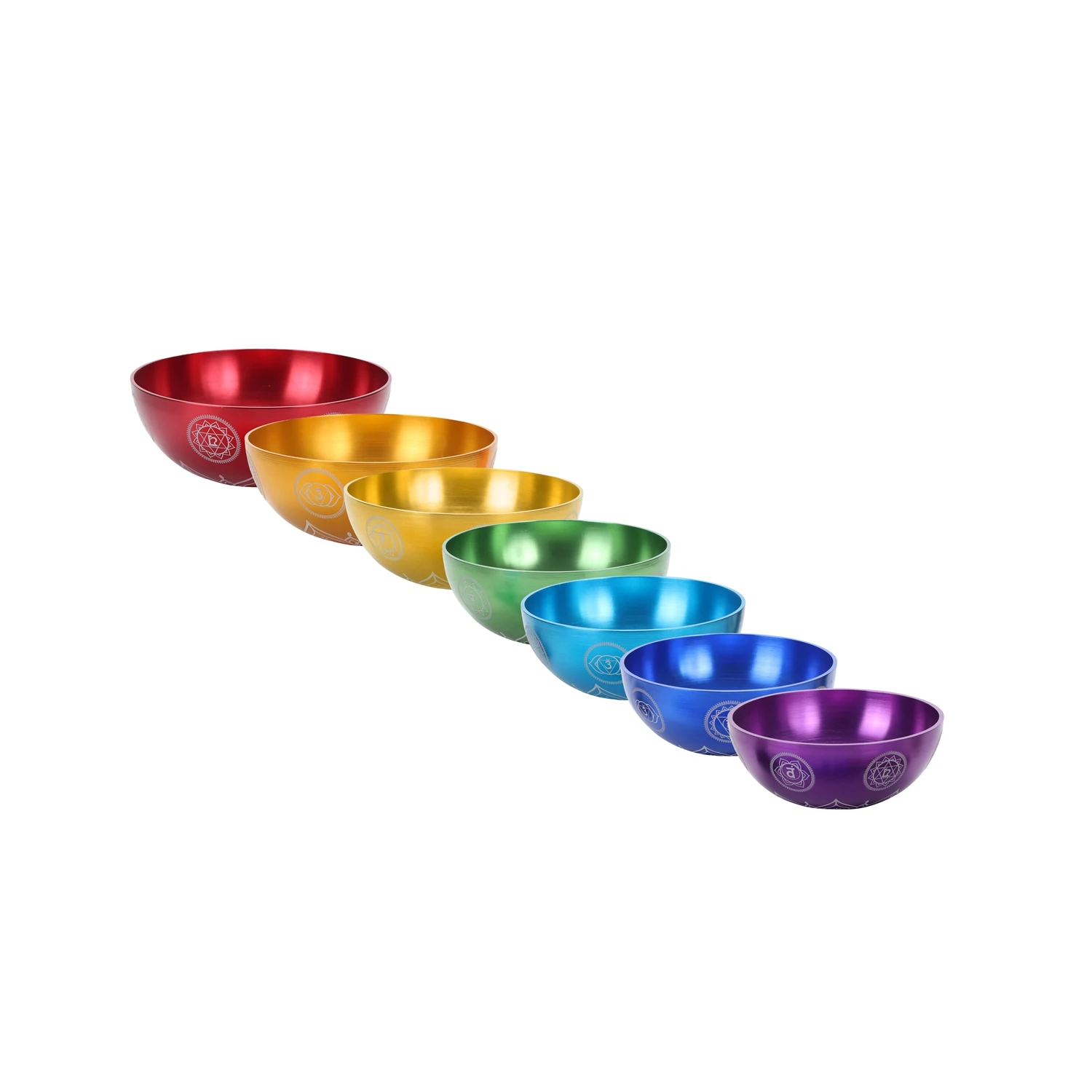 Singing Bowls 7 Chakra Healing Set at Octave 4 of Schumann Frequency Therapy for Sound Healing Bath Ideal