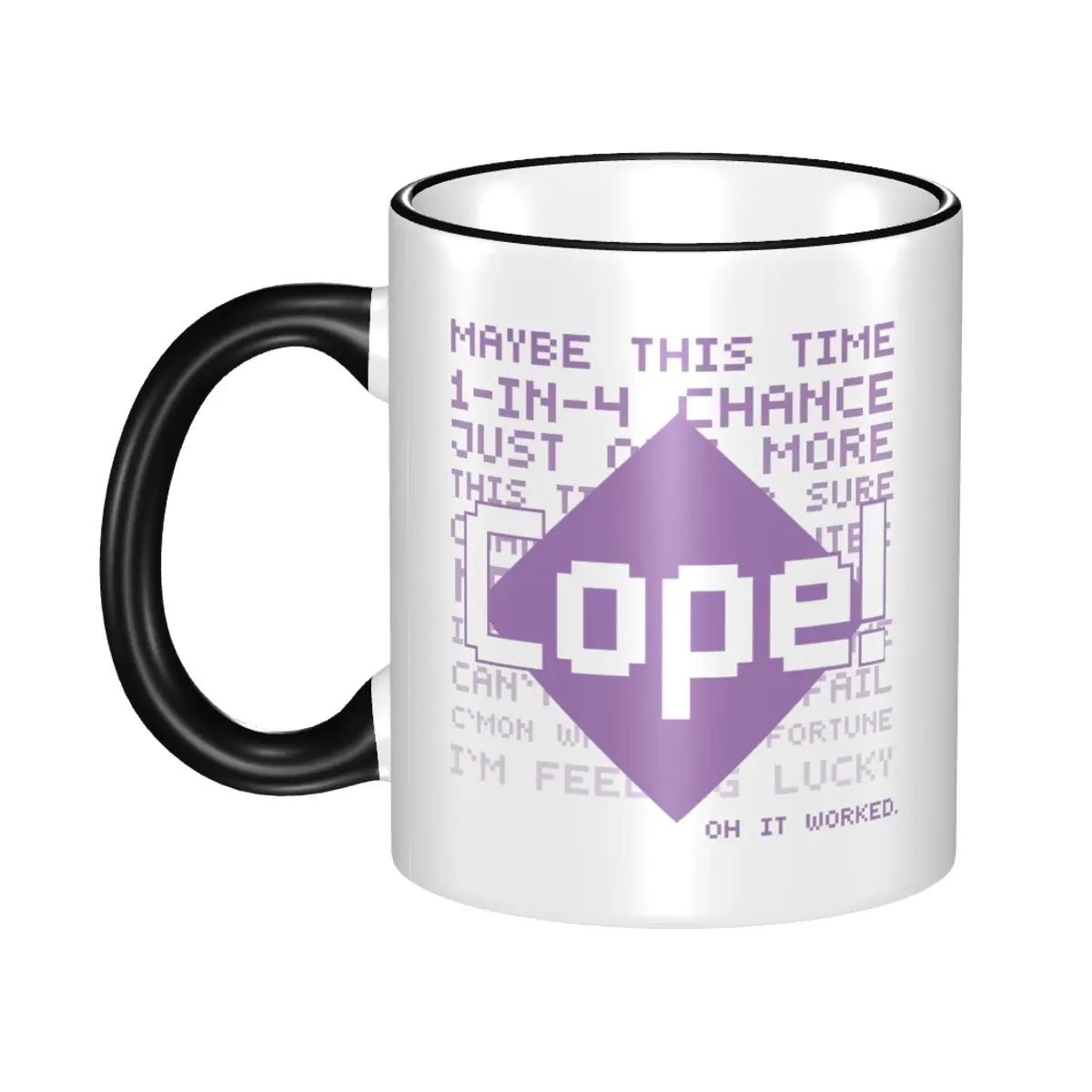 Balatro Nope Cope Merch Coffee Mug Novelty Tea Cups Gift