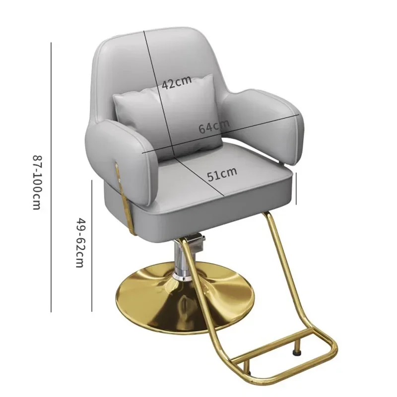 Stainless Dyeing Hair Barber Chair Personalized Fashion Unique Simple Barber Chair Beauty Salon High-end Cadeiras Home Furniture