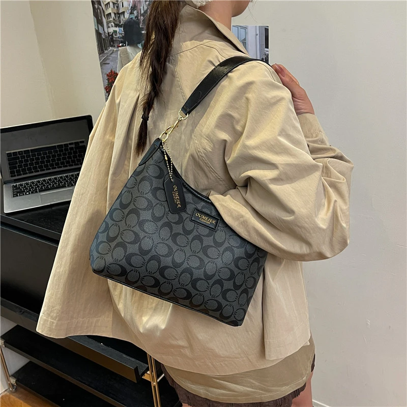 

Роскошная и модная сумка через плечо на молнии, классический кошелек для покупок, женская сумка через плечо, элегантная дизайнерская сумка