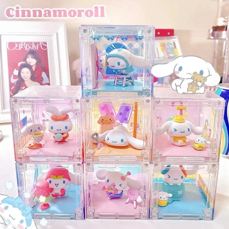 

Новинка Sanrio Cinnamoroll декомпрессионная Клубная серия глухая коробка Kawaii Мультфильм сюрприз милые Аниме Фигурки Рождественский подарок для девочек на день рождения