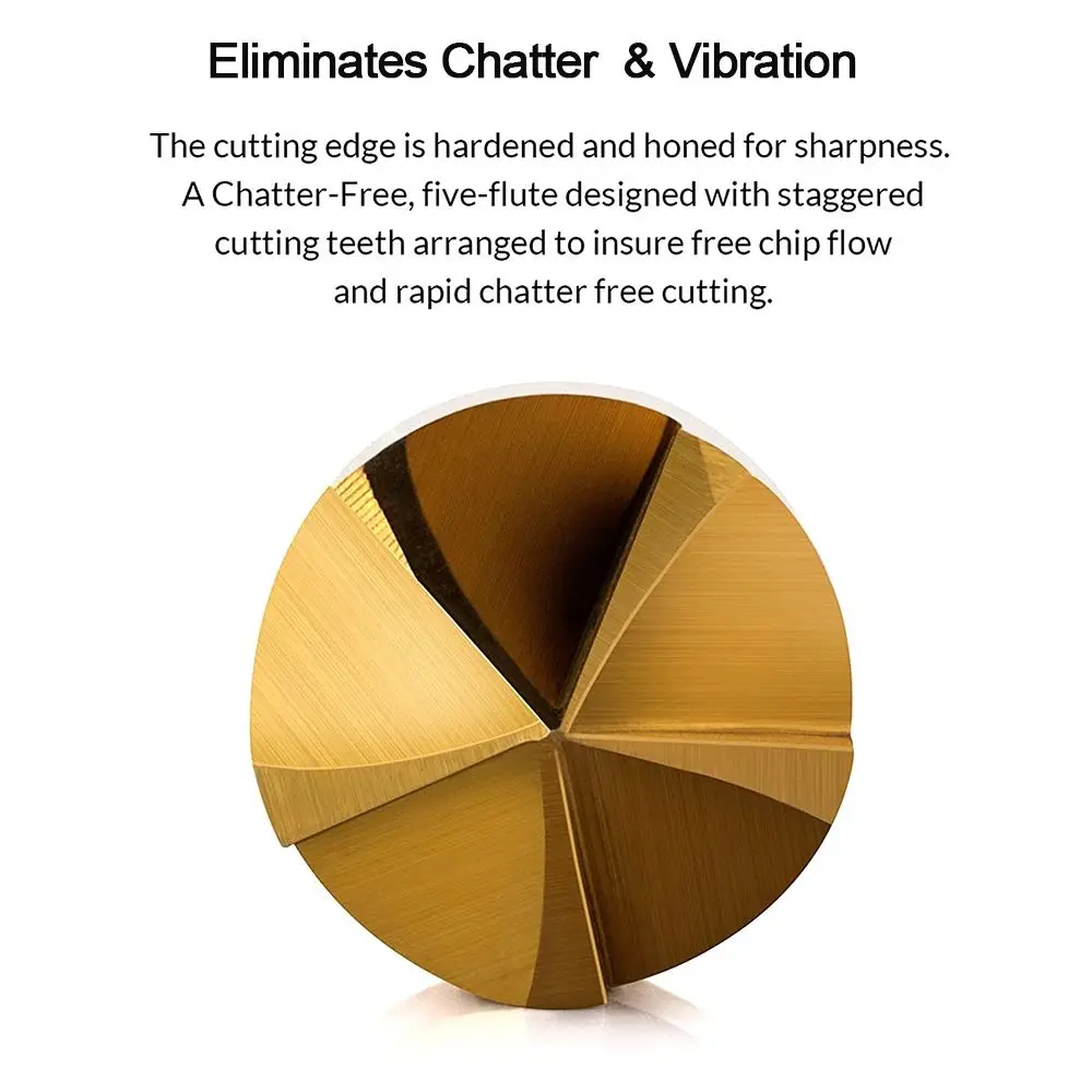 

Инструмент для сверла HSS 6 мм-19 мм Расточное сверло с 5 канавками, зенковка с шестигранным хвостовиком, сверло для раковины, фреза для снятия фаски по дереву