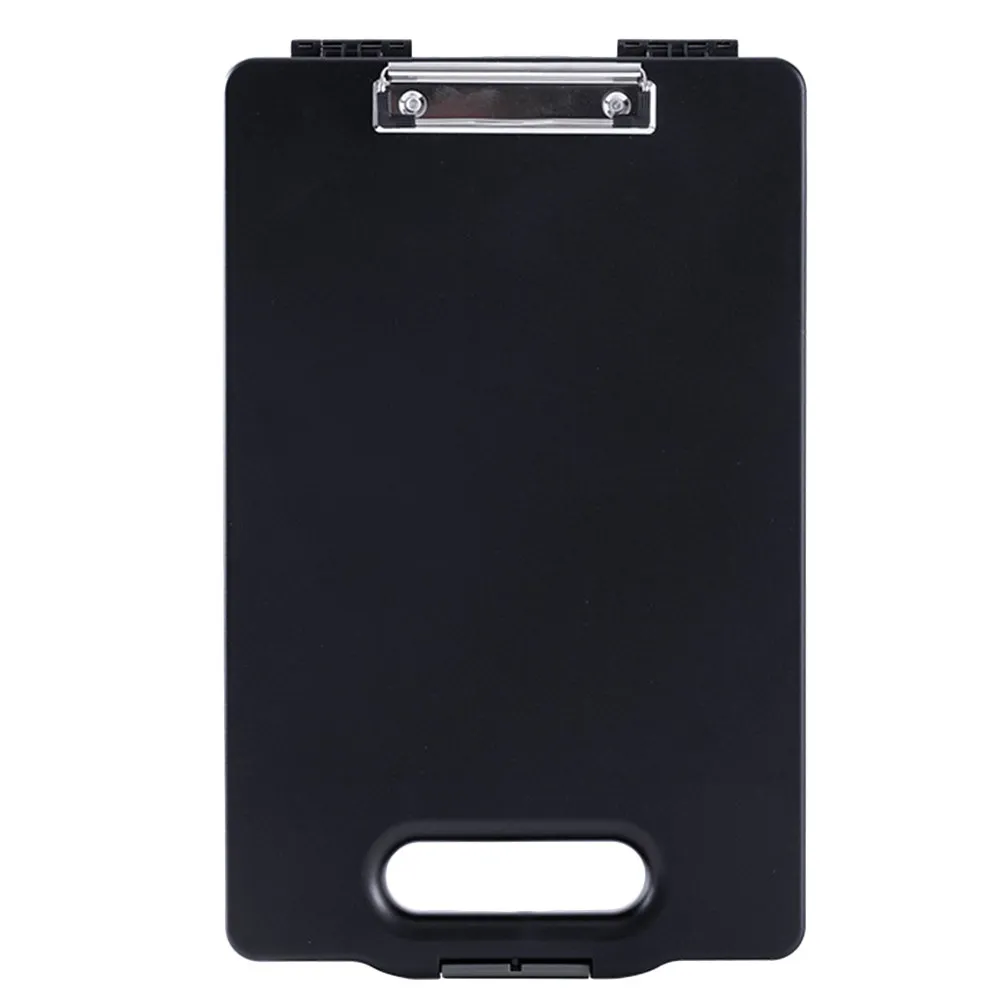 1Pcs Plastic Portable Clipboard Storage Box Organizer File Folder Storage Box Large Capacity PP Writing Pad Pen