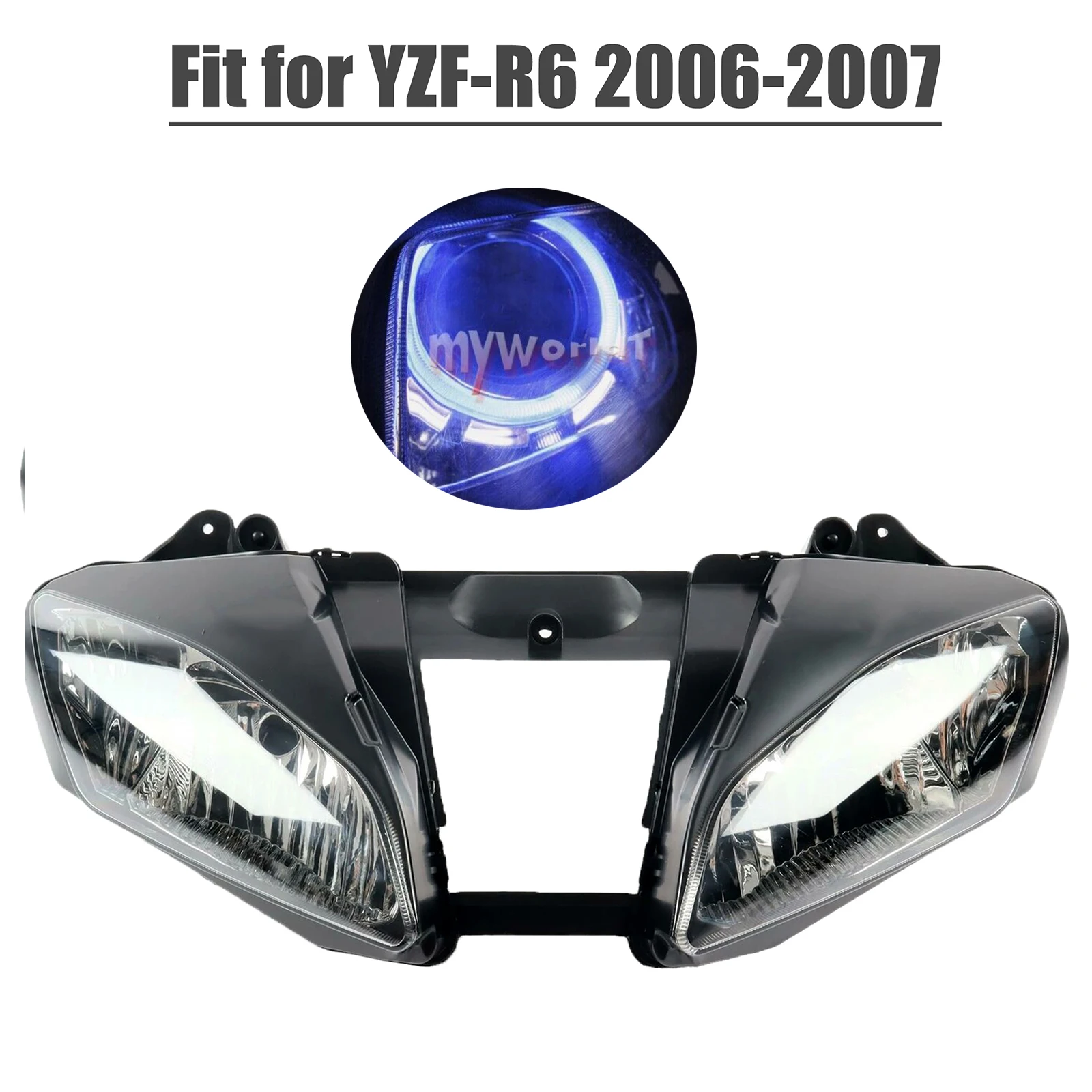 

Подходит для YAMAHA 2006 - 2007 _ мотоциклетная фара-проектор Demon Angel Eye HID YZF R6 06 07