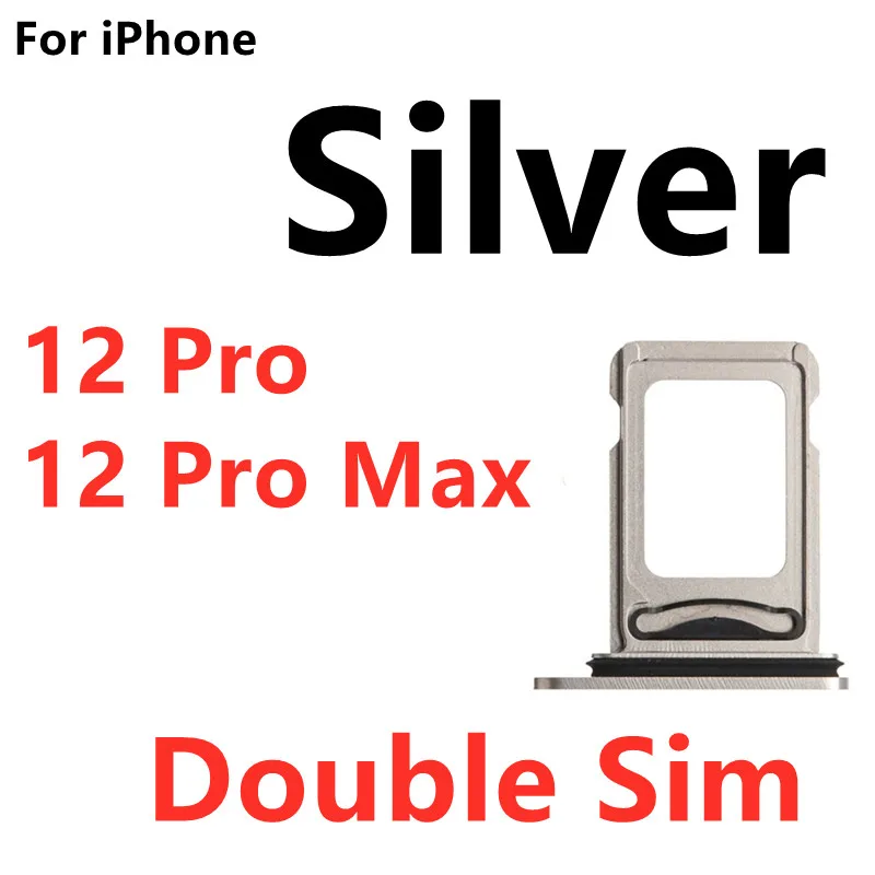 Dual SIM Adapter Nano for iPhone 12 Pro Max SIM Card Tray Holder Slot  Replacement Parts