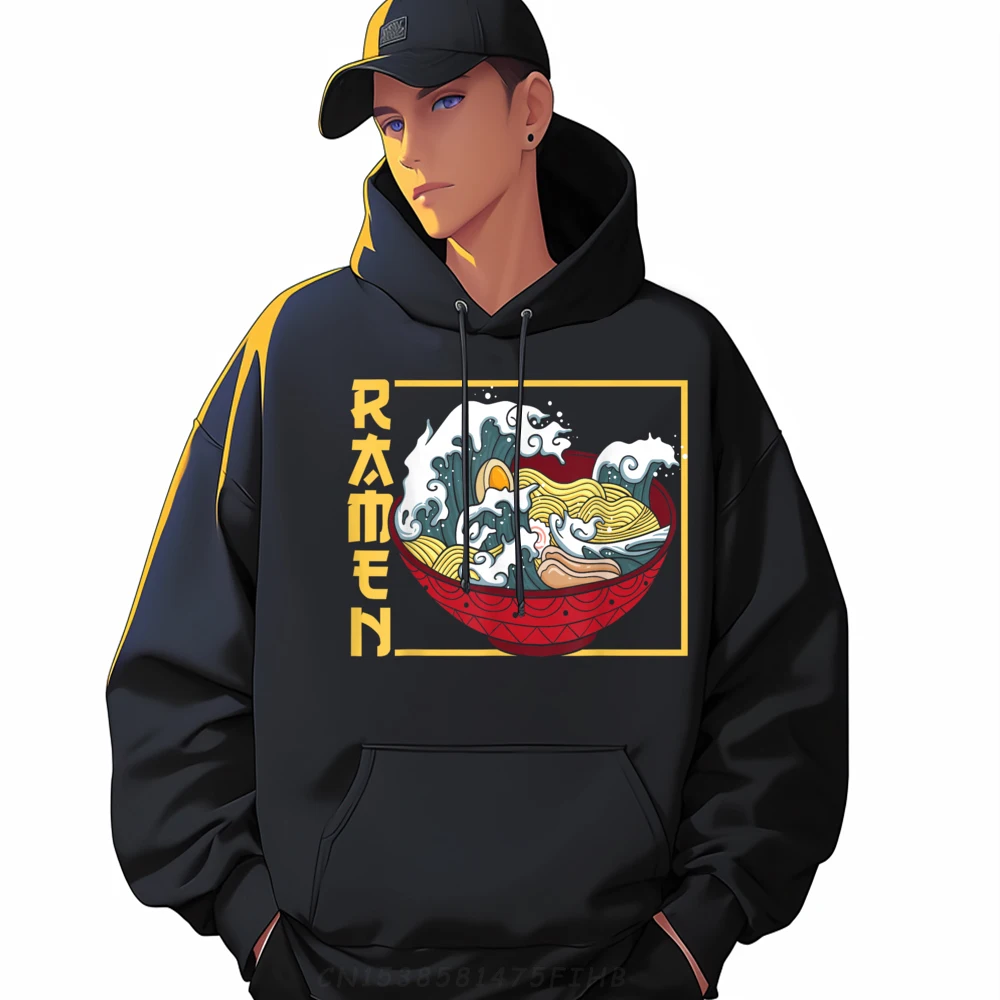 

The Great Wave Off Kanagawa Ramen Eater Japanese Noodle Soup Mens Designer Hoodie Female Spring Men Clothes Classic