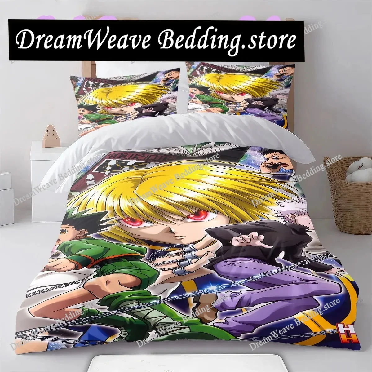 Join the Expedition Hunter x Hunter Printed Duvet Cover and Bedding Set, Various Sizes