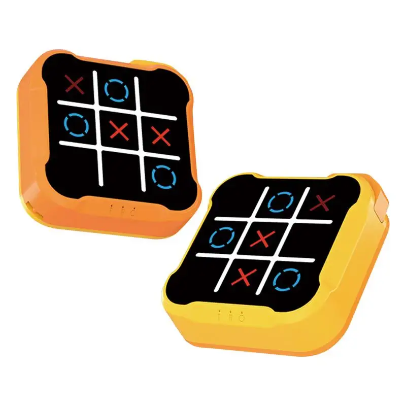 Console de jogo de quebra-cabeça portátil para crianças console de jogo de viagem clássico brinquedo de ponta do dedo tic-tac-toe jogo de tabuleiro para reunião