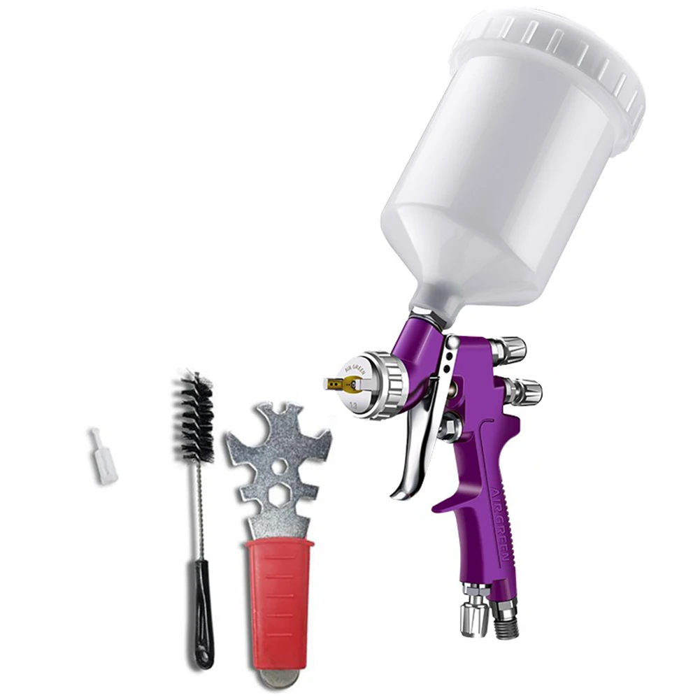 

HVLP Portable Car Spray Paint Gun Pneumatic Gravity Feed Spray Gun High Atomization 1.3MM Nozzle Air Paint Sprayer