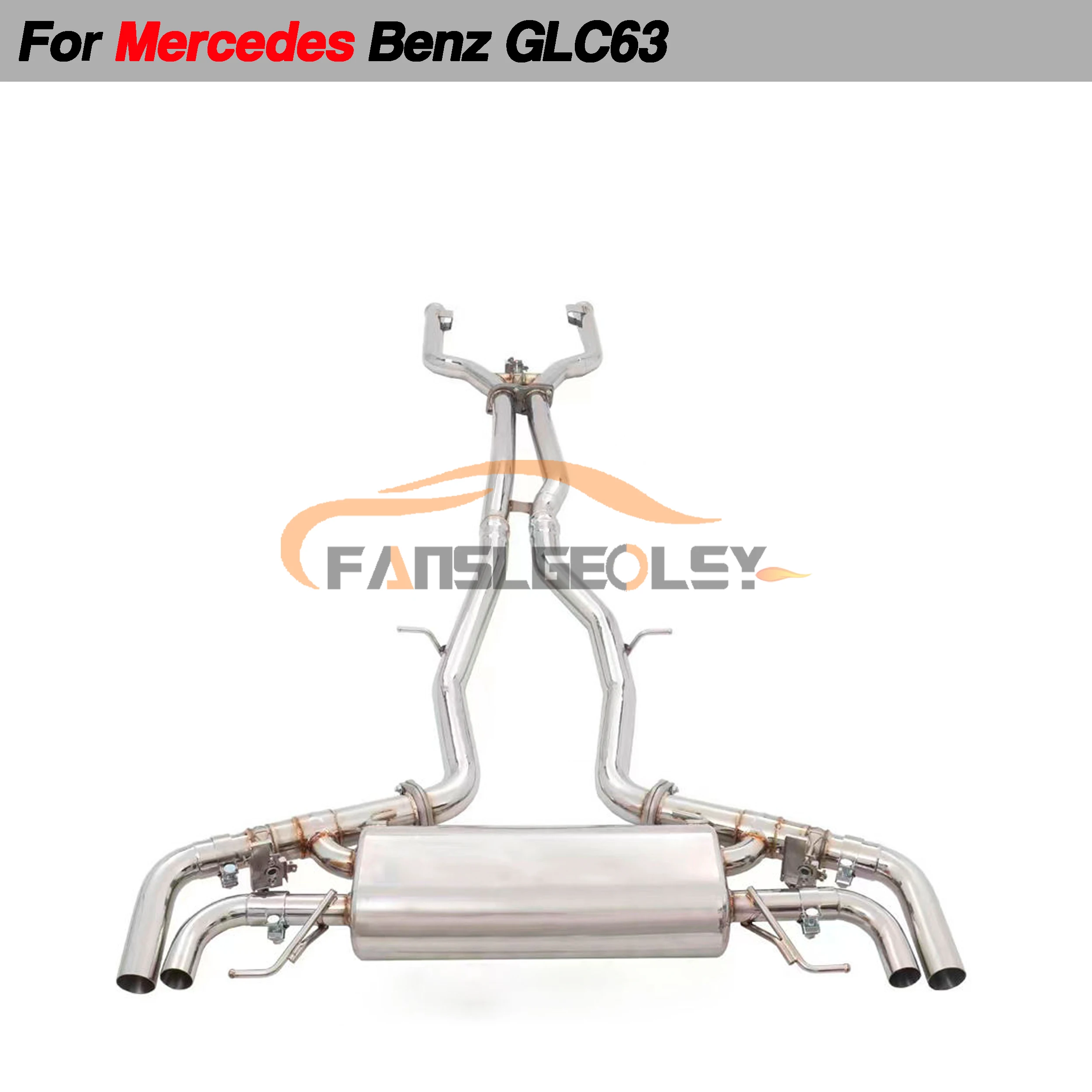 For Mercedes Benz GLC63 Stainless Performance Catback Exhaust System Valve With Muffler Pipes Tuning exhaust assembly