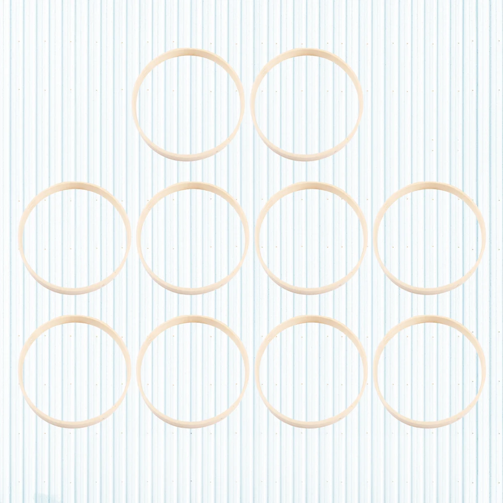 

10 Pcs Bamboo Embroidery Hoop DIY Embroidery Circle Rings for Crafts Needlework Quilting Wall Decorations Beginner Gifts