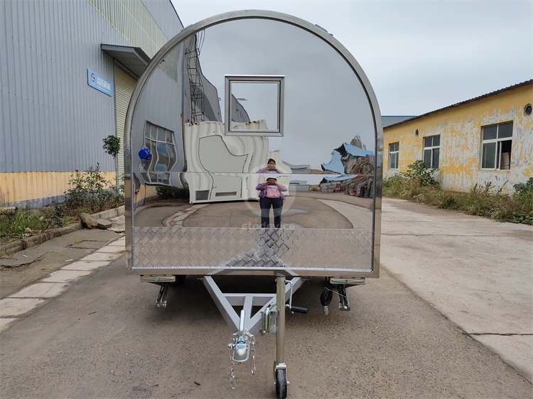 Cheap Food Truck Trailer With Full Kitchen Equipment Mobile Fast Food Cart For Restaurant Business Street Sale