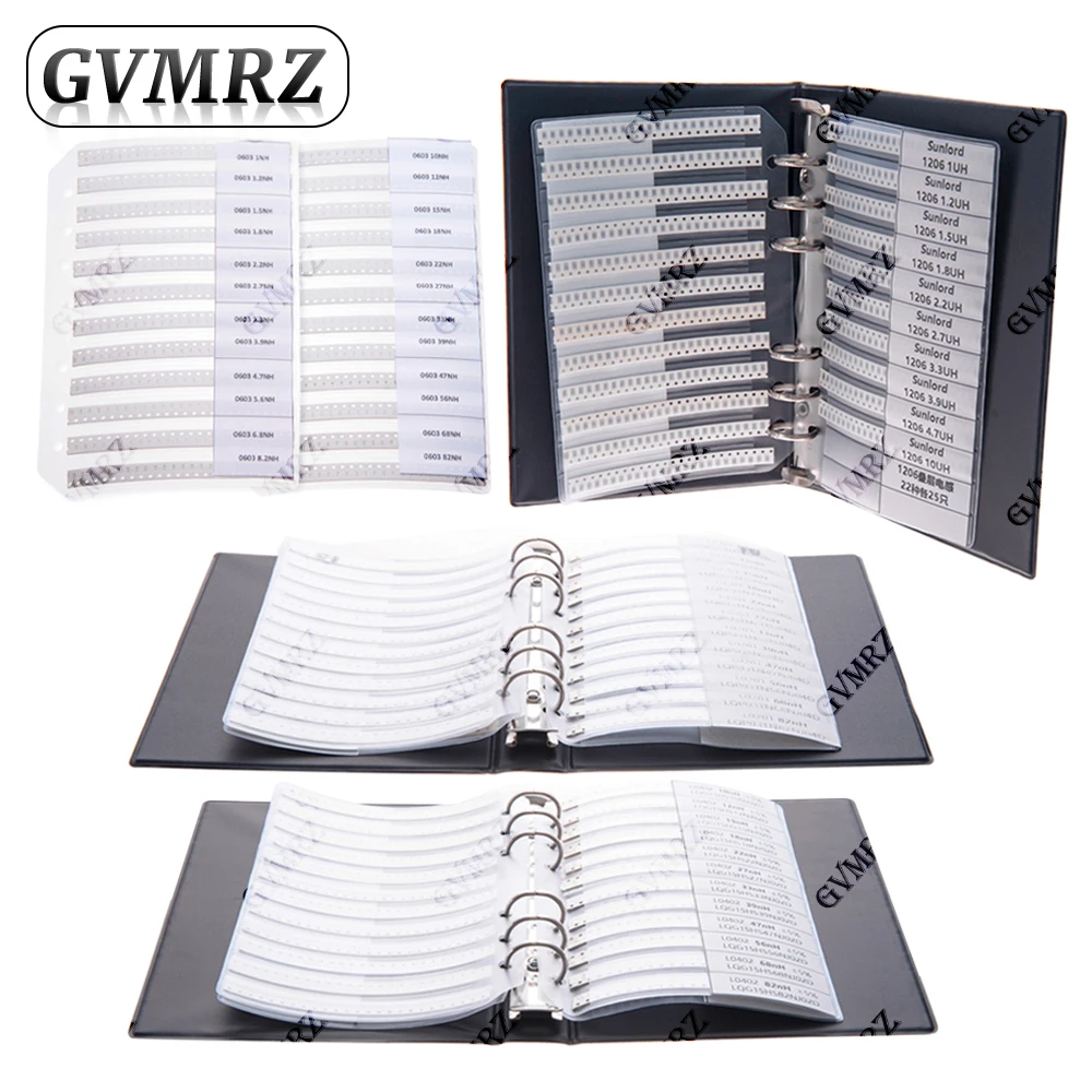 22/38/42/44/52Values 0402 0603 0805 1206 Multilayer Ceramic Inductor  Stackup Inductor SMD Sample Book