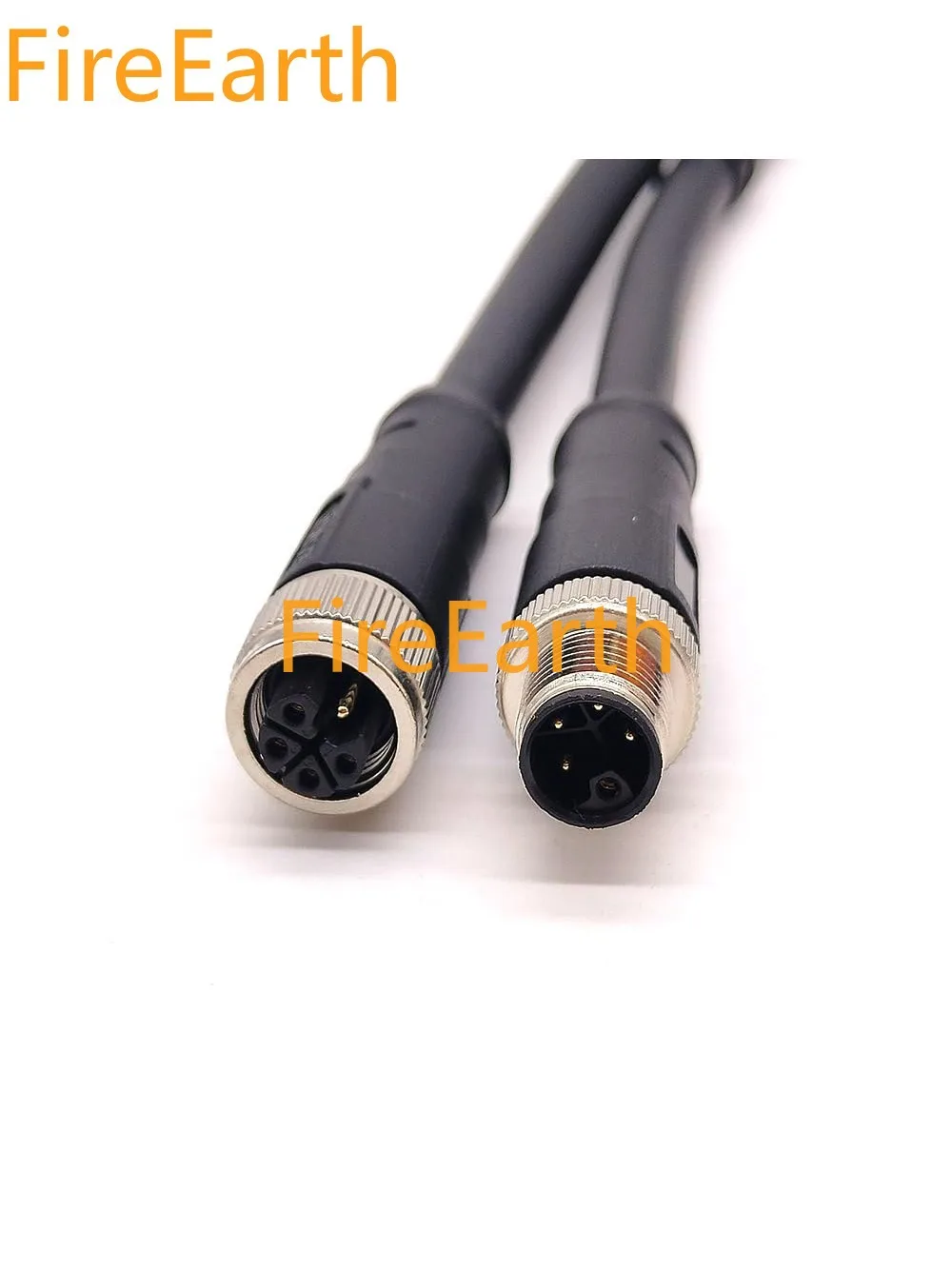 

Profinet Power Supply Cable M12 L-Coded 5Pin 4+PE Male to Female 1 Meter