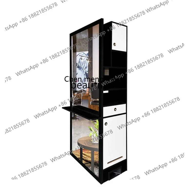 ss 8350 Sharp Scissors Barber Shop Equipment Full Set Barber Cabinet Hairdressing Dressing Table Integrated Tool Cabinet