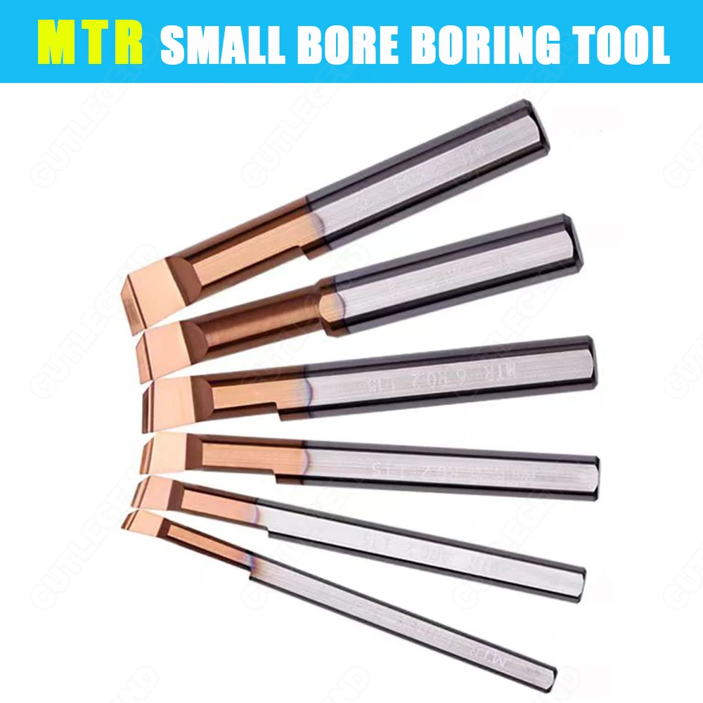 HRC65 MTR Small Bore Boring Tool Inner Hole Machining Carbide Turning MTR 1/1.2/1.5/1.8/2/2.5/3 L10 L15 Boring Cutter For Steel