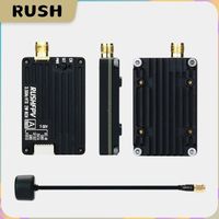 RUSHFPV 3.3GHz 2W VTX with SMA Circular Polarized Antenna Supports IRC Tramp Protocol for RC FPV Long Range Drone