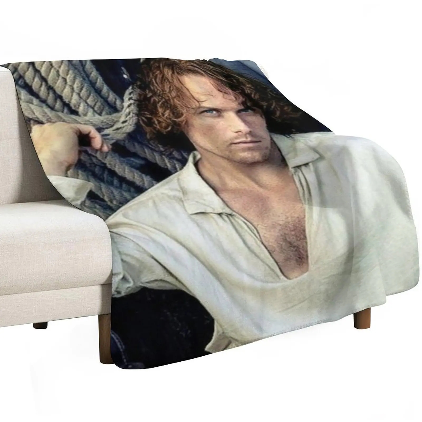Sam Heughan Throw Blanket Cozy Sofa Blanket for TV Watching Napping
