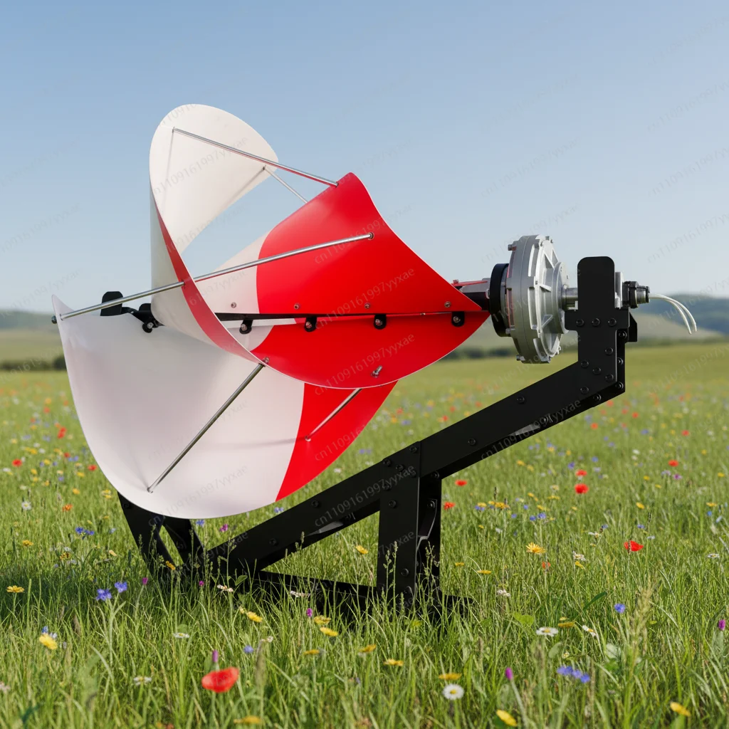 Omnidirectional wind energy harvesting free energy generator solar panel 12v 24v hybrid power generation system