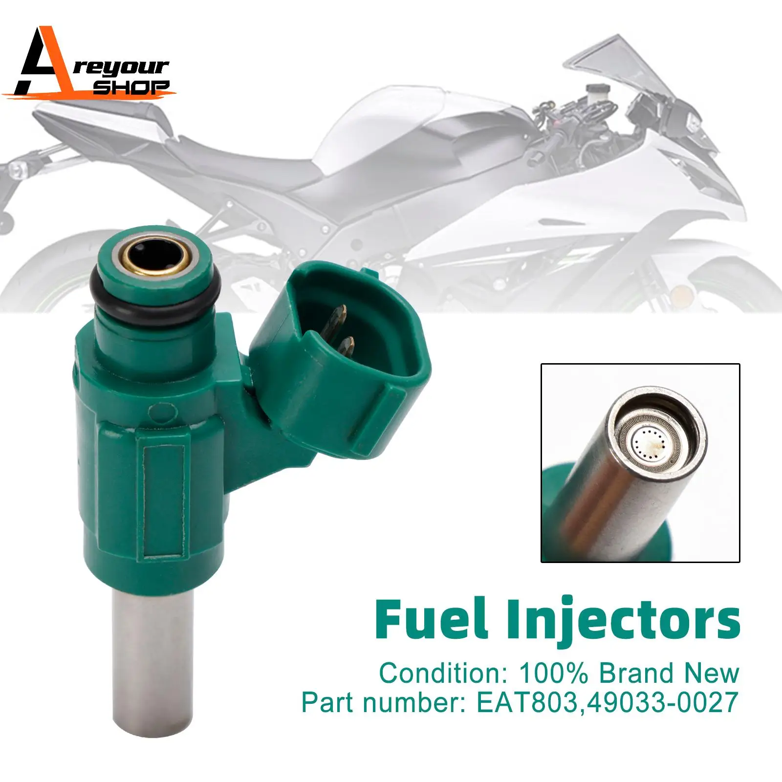 

EAT803 Fuel Injector Fits 49033-0027 for Kawasaki Ninja ZX10R ZX1000 2011 2012 2013 2014 2015 2016 2017